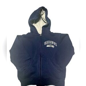 NFL Apparel, Seahawks Kids Navy Zip Up Hoodie, Size 4T